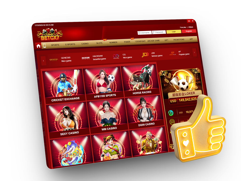 BetCX7 sports and gaming app overview